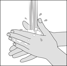 Tvätta händerna och packa upp injektionspennan (figur C)