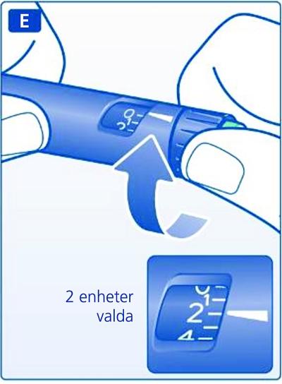 Vrid dosv&auml;ljaren f&ouml;r att st&auml;lla in 2 enheter.