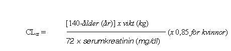 Formel for CLcr