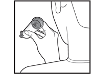 Bilden visar hur du uppskatta den återstående mängden Daivobet gel