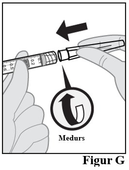 Sätt fast injektionsnålen på sprutan