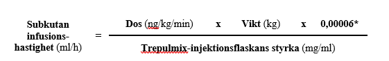 Formel för infusionshastighet