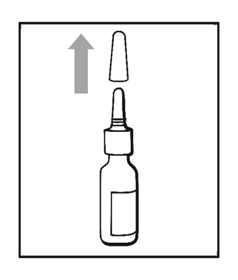 1.	Skaka flaskan försiktigt i fem sekunder genom att vända den upp och ned några gånger och ta därefter bort skyddslocket 