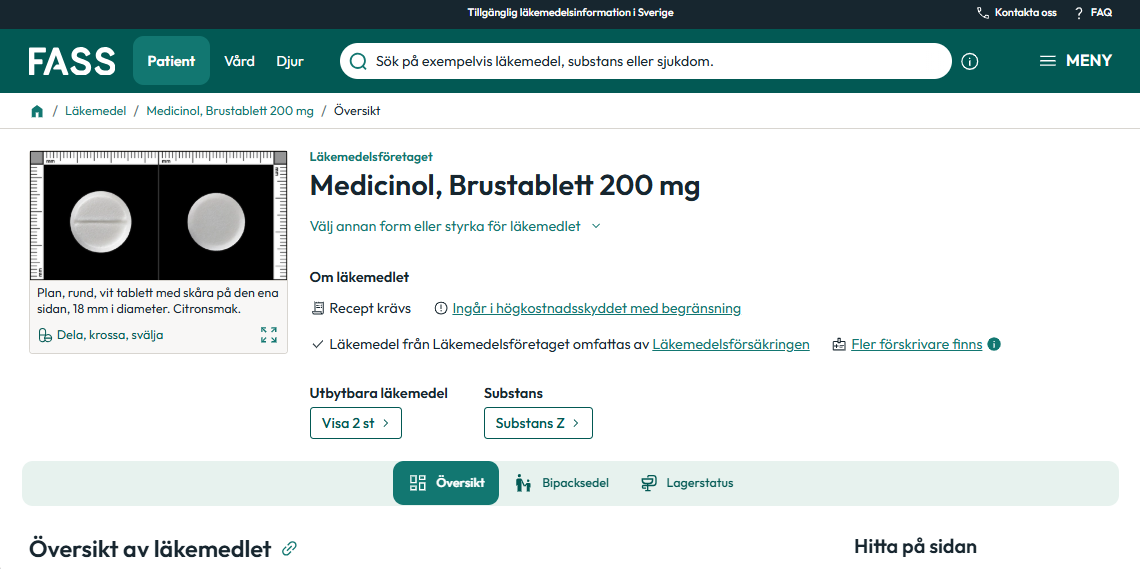 Läkemedelsssida patient