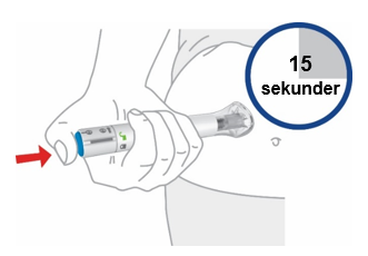 Tryck in och håll kvar i upp till 15 sekunder