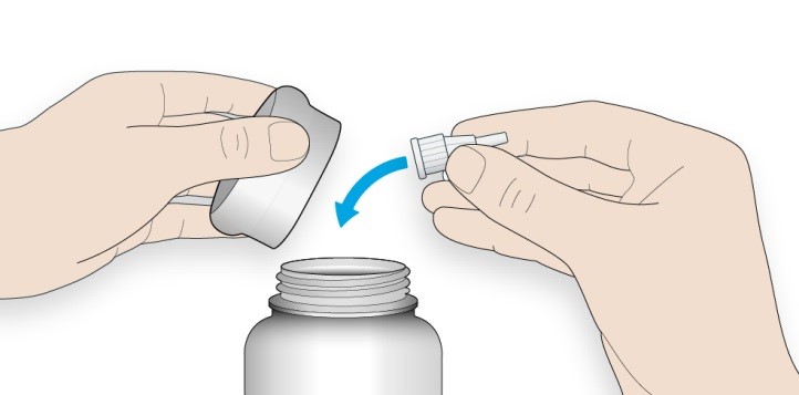 Släng den använda nålen i en sticksäker behållare, eller enligt instruktion från apotekspersonal eller lokal myndighet