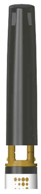 Sätt tillbaka pennhuven på injektionspennan för att skydda Alhemo från ljus