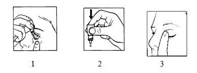 Ta fram flaskan med Vigamox och stå framför en spegel