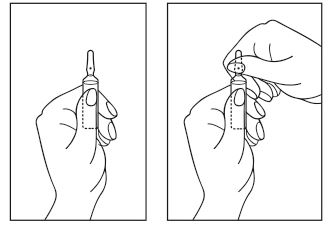 Instructions for opening the ampoule