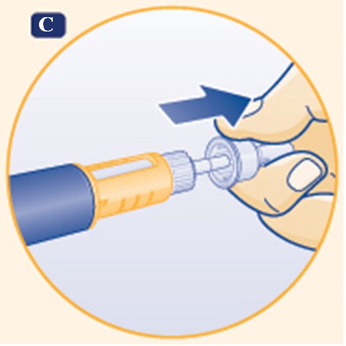 Dra av det yttre nålskyddet och behåll det.