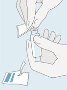 Rengör injektionsflaskan