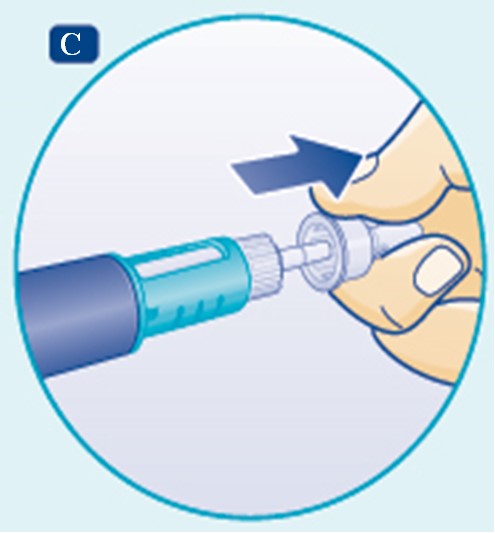 Dra av det yttre nålskyddet och behåll det.