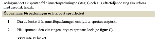Steg 1 och 2