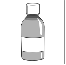 Flaska med oral suspension.