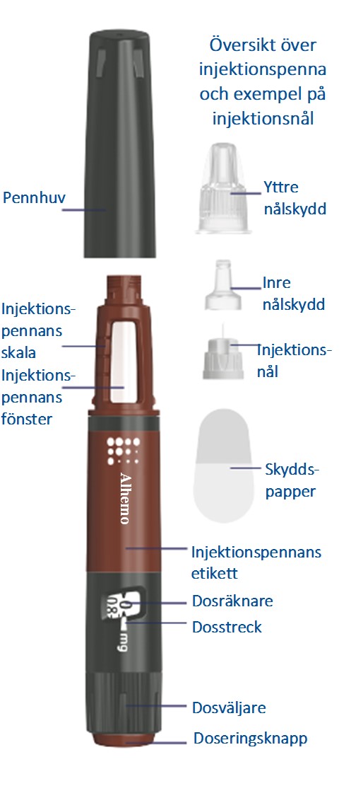 Översikt över injektionspenna och exempel på injektionsnål