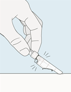 Efter injektionen,täck nålen med säkerhetsskyddet (om tillämpligt)