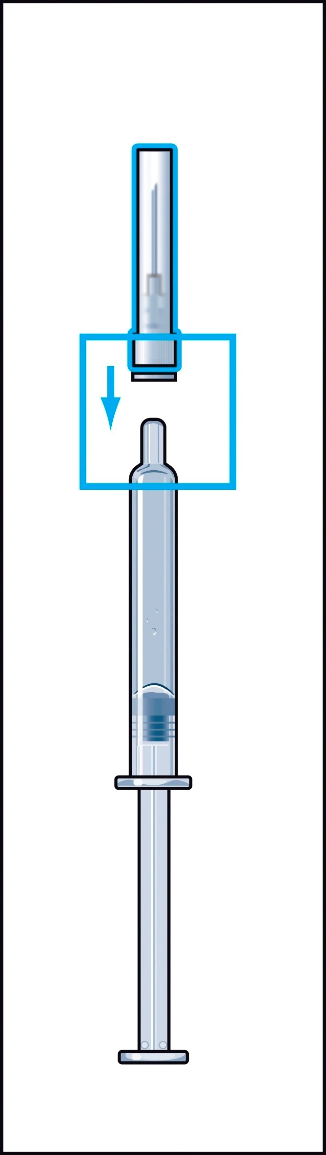 Sätt fast nål för beredning