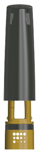 Sätt tillbaka pennhuven på injektionspennan för att skydda Alhemo från ljus