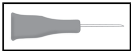 En vass 27 G x 13 mm-nål för injektion